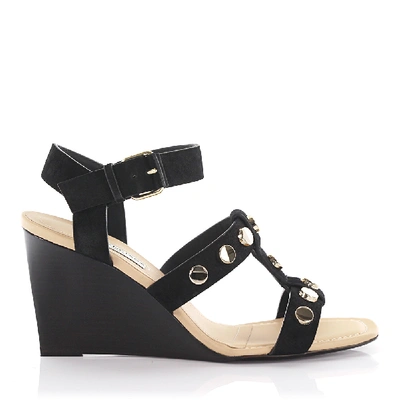 Shop Balenciaga Wedge Sandals In Black