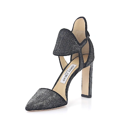 Shop Jimmy Choo Pumps Calfskin Velvet Anthracite In Grey