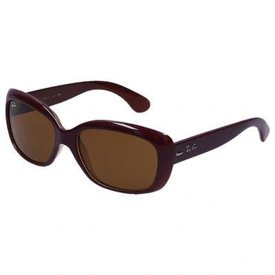Shop Ray Ban Women Sunglasses Rectangular 4101 Bordea Nylon Bordeaux