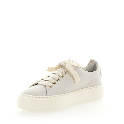 Shop Agl Attilio Giusti Leombruni Sneakers D925090 Plateau Leather White Patch Flowers