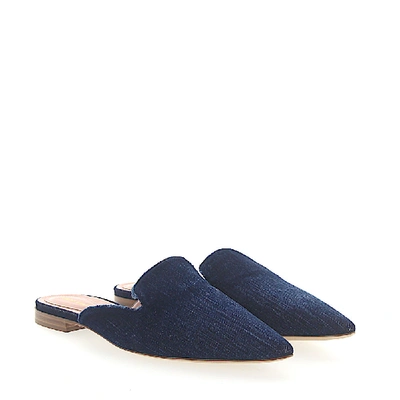 Shop Alberta Ferretti Mules Mia Denim In Blue