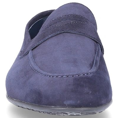 Shop Moreschi Loafers 042173 Suede In Blue