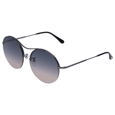 Shop Tom Ford Women Sunglasses Round 0565 08b Metal Black