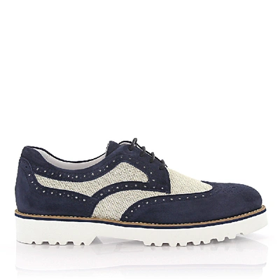 Shop Hogan Lace Up Shoes In Blue