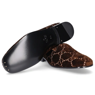 Shop Gucci Flat Shoes In Brown