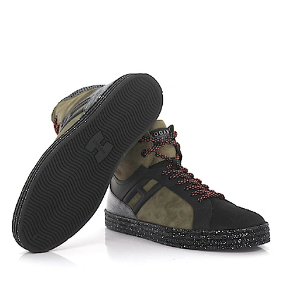 Hogan Rebel Leather Sneakers R141 In Green | ModeSens