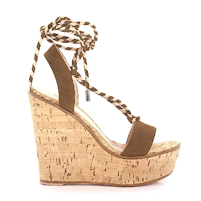 Shop Gianvito Rossi Wedge Sandals Hyeres In Brown