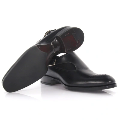 Shop Tom Ford Monk Shoes Edgar Calfskin In Black