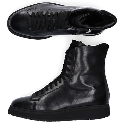 Shop Santoni High-top Sneakers 60406 In Black