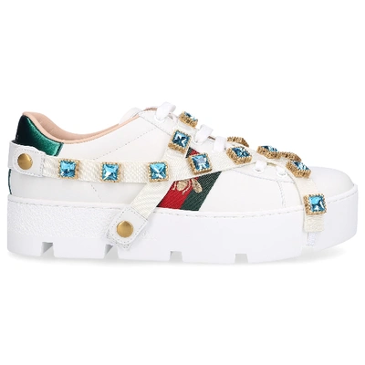 Shop Gucci Low-top Sneakers New Ace Sneaker In White