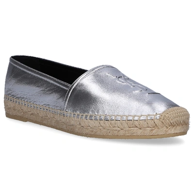 Shop Saint Laurent Espadrilles Espadrille In Silver