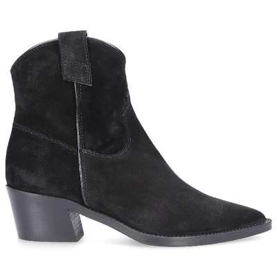 Shop Via Roma 15 Ankle Boots Black Velour