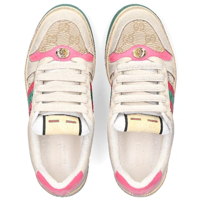 Shop Gucci Low-top Sneakers Screener In Pink