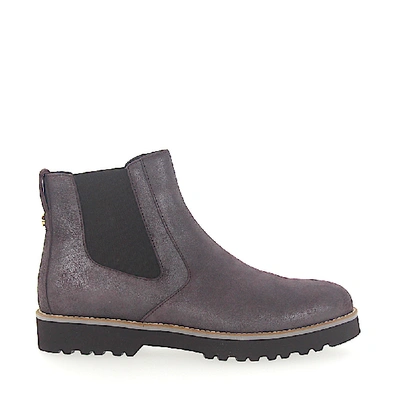 Shop Hogan Ankle Boots Calfskin Finished Bordeaux In Red