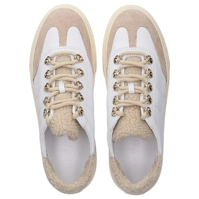 Shop Hogan Low-top Sneakers H340 In White,beige