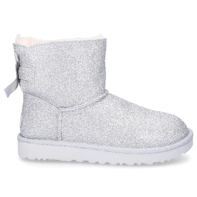 Shop Ugg Ankle Boots Mini Bailey In Silver