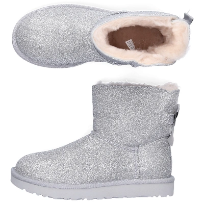 Shop Ugg Ankle Boots Mini Bailey In Silver