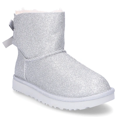 Shop Ugg Ankle Boots Mini Bailey In Silver