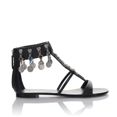 SANDALEN ROLL 10 KNÖCHELRIEMCHEN LEDER SCHWARZ