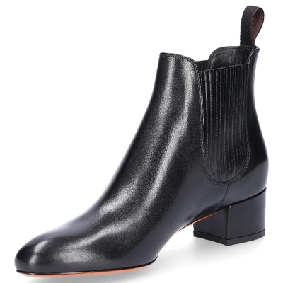 Shop Santoni Chelsea Boots Nn01 Smooth Leather Black
