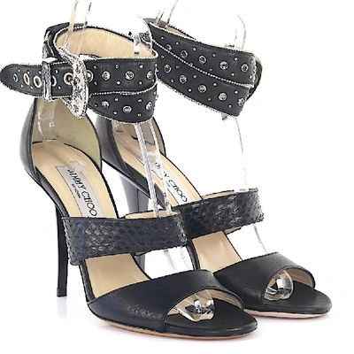 Shop Jimmy Choo Strappy Sandals In Black