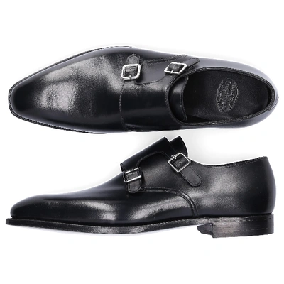Shop Crockett & Jones Men Monk Shoes Seymour In Black