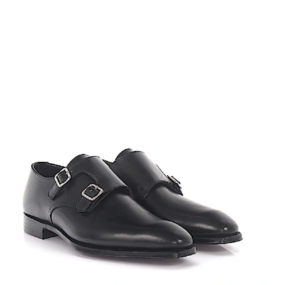 Shop Crockett & Jones Men Monk Shoes Seymour In Black