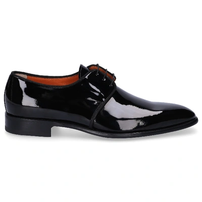 Shop Santoni Business Shoes Derby 14667 In Black
