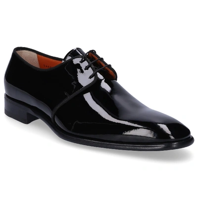 Shop Santoni Business Shoes Derby 14667 In Black
