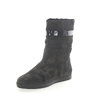 Shop Dior Boots Flat In Grey