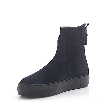 Shop Agl Attilio Giusti Leombruni High-top Sneakers D92550  Suede In Blue