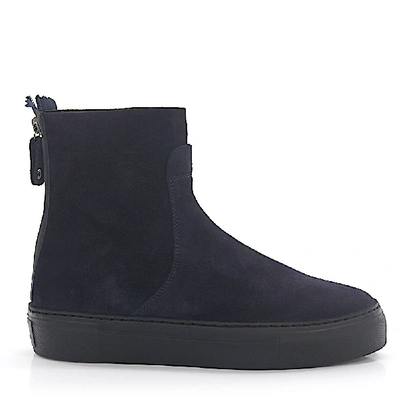 Shop Agl Attilio Giusti Leombruni High-top Sneakers D92550  Suede In Blue