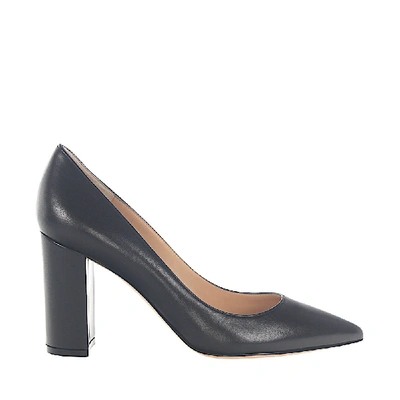 Shop Gianvito Rossi Pumps Piper Pump 85 Leather Black