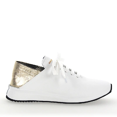 Shop Officine Creative Low-top Sneakers Calfskin Logo Gold White