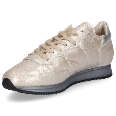 Shop Philippe Model Lace Up Shoes Tropez In Gold
