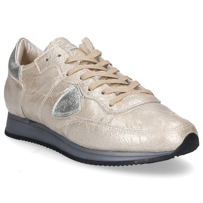 Shop Philippe Model Lace Up Shoes Tropez In Gold