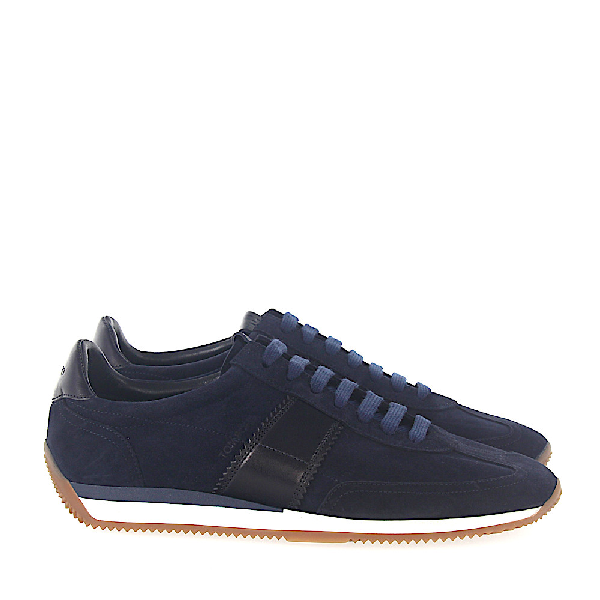 Tom Ford Men's Orford Suede Trainer Sneakers In Blue | ModeSens