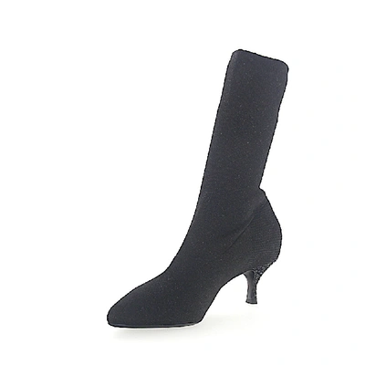 Shop Strategia Ankle Boots Stretch Textile Glitter Black