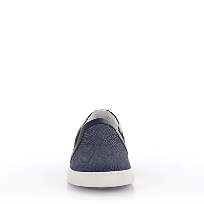 SLIP-ON SNEAKER LEDER BLAU