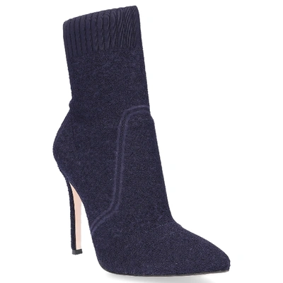 Shop Gianvito Rossi Ankle Boots Blue Fiona