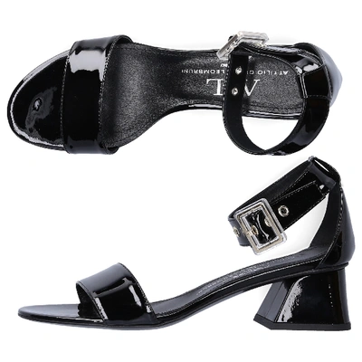 Shop Agl Attilio Giusti Leombruni Strappy Sandals D651003 In Black