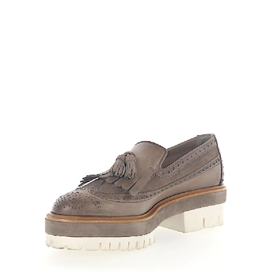 Shop Santoni Flat Shoes In Grey