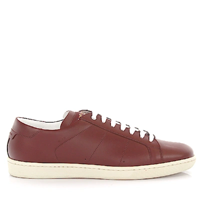 Shop Saint Laurent Low-top Sneakers In Red