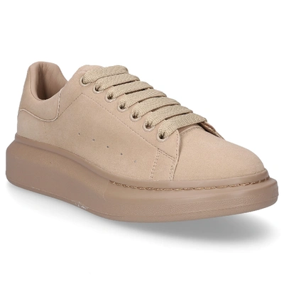 Shop Alexander Mcqueen Low-top Sneakers Larry Suede In Beige