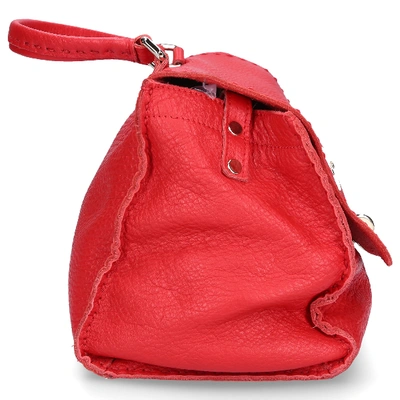 Shop Zanellato Women Handbag Jily Leather Logo Red