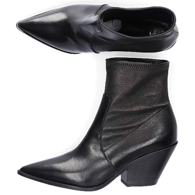 Shop Casadei Ankle Boots 1q720 Black