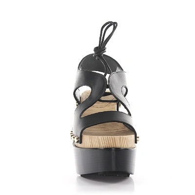 Shop Balenciaga Women Sandals Clogs Plateau Leather Black Studs