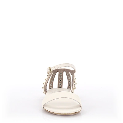 Shop Agl Attilio Giusti Leombruni Sandals D62203 Calfskin In White