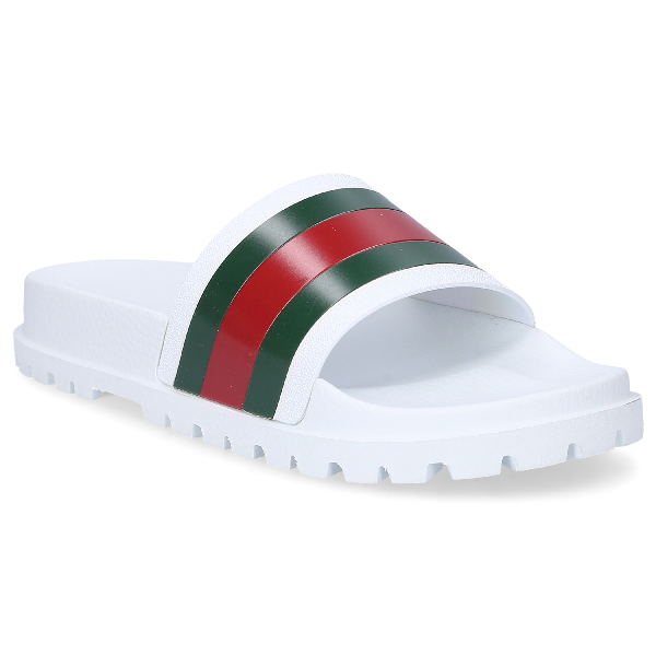 gucci slides white rubber