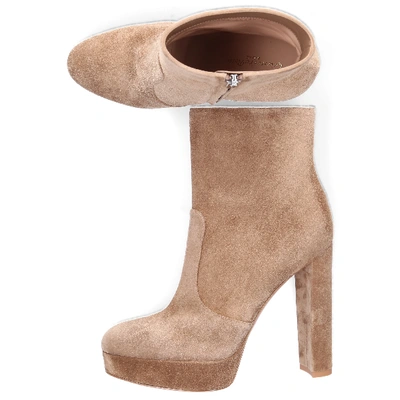 Shop Gianvito Rossi Ankle Boots Brook Calf-suede Taupe In Brown